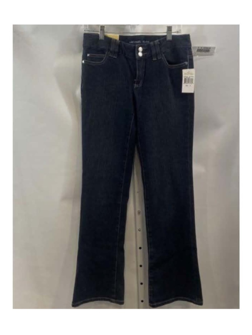 Michael Kors Womens Dark Indigo Studded Pocket Bootcut Jeans Size 4 NWT Low Rise